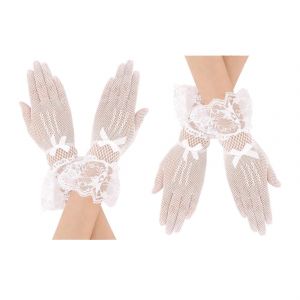 Dentelle &Eacute;l&eacute;gante Gants Pour Des Mariages, Des F&ecirc;tes Et D'&eacute;v&eacute;nements Officiels - Les Femmes De La Taille, En Noir Et Blanc Options, Mat&eacute;riau Souple - Neuf