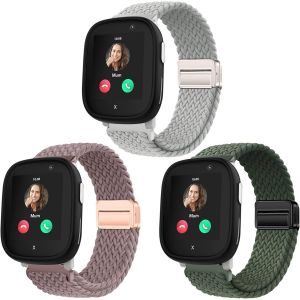 KAL-3 Lot Bracelet Tress&eacute;s Compatibles Avec Xplora Xplora X6/X6 Pro/Anio 6, Tissu Ultra-L&eacute;ger, &Eacute;tanches Jusqu'&Agrave; 10 Atm, Adapt&eacute;s Aux Enfants (Multicolore) - Neuf