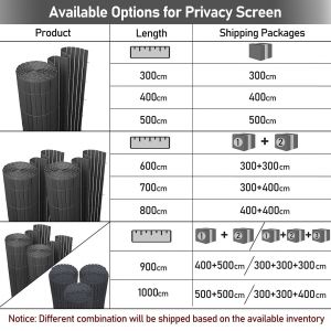 Canisse Pvc Brise Vue, Paravent De Jardin, Piscines, Palissade En Pvc R&eacute;sistant Aux Uv, Intemp&eacute;ries, Gris 100 X 1000 Cm - Neuf