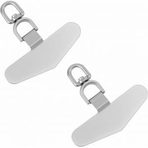 CHECARZHN--NO1-2Pcs Universelles Languette Attache Téléphone, Triangulaires Métal Patch Pour Lanière De Téléphone Sans Adhésif Patch Pour Cordon De Téléphone Pour Étuis À Couverture Complète - Neuf