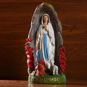 Statue de la Vierge Marie peinte à la main résine artisanat Ornements religieux créatifs pour la maison Salon Bureau Nouveau - Neuf