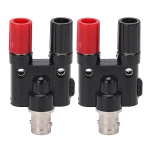 LETNERNY-2Pcs Bnc Femelle À 4Mm Double Bnc Femelle À Double Fiche Banane Bnc À Reliure Post Pr Banane Reliure Post Rf Coaxial Splitter Adaptateur Connecteur - Neuf