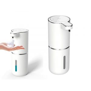 Distributeur de savon sans contact 380 ml avec mousse réglable et batterie rechargeable - Blanc - Neuf