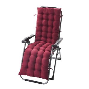 Coussin Pour Chaise Longue De Patio, Dossier Haut, Coussin Uni 61 X 19 Pouces (Rouge) - Neuf