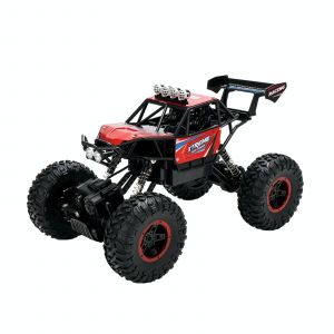 Voiture T&eacute;l&eacute;command&eacute;e 4WD Tout-Terrain Avec Lumi&egrave;res LED Et Cadre En Alliage Rouge YONIS - Neuf