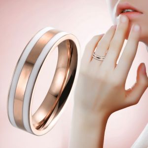 Bagues De Mariage Simples En Acier Titane Pour Femmes, Bagues De Couple Tendance (Women8#) - Neuf