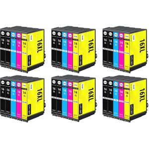 ERYI-30 Xl Cartouches Compatible Avec Epson 16Xl Pour Workforce Wf2010 Wf2500 Wf2510 Wf2520 Wf2530 Wf2540 Wf2630 Wf2650 Wf2660 Wf2700 Wf2750 Wf2760 - Neuf