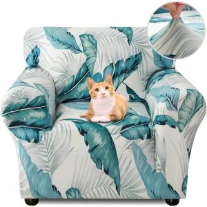 Slep-Housse De Canap&eacute; Extensible 1 Place Couverture Canap&eacute; Avec Accoudoirs Moderne Couvre Canap&eacute; Elastique Universelle Rev&ecirc;tement De Canap&eacute; Housse De Protection,Draps Blancs - Neuf