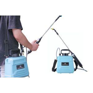 Pulv&eacute;risateur dorsal &eacute;lectrique &agrave; batterie 5L avec tige t&eacute;lescopique et chargement USB - Neuf