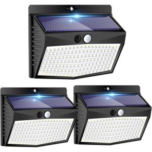 Lampe Solaire Extérieur Détecteur De Mouvement¿Lot De 3 De 138led¿ Lumière Étanche Sans Fil 3 Modes Spot Led Éclairage Extérieur Solaire Pour Jardin Decoration - Neuf