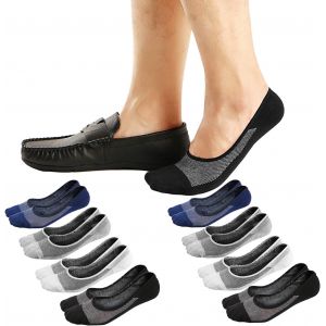 Utigh-Chaussettes Basses Invisibles Pour Homme, Socquettes Courtes Respirantes En Coton Avec Silicone Antidérapant - Neuf