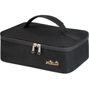 Petit Sac Isotherme Repas 4L Imperméable, Double Fermeture Éclair Petite Glaciere, Pochette Isotherme Pour Homme Femme Enfant École Travail, Pliable Sac Lunch Box, Noir - Neuf