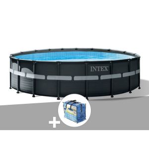 Kit piscine tubulaire Intex Ultra XTR Frame ronde 5,49 x 1,32 m + B&acirc;che &agrave; bulles - Neuf