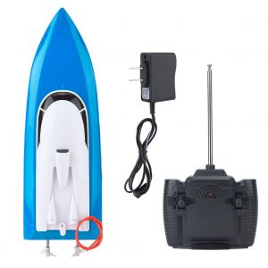 Bateau telecommande 2,4 GHz, modele de bateau a moteur, prise US (bleu) - Neuf