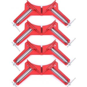 Serre-joints à angle droit à 90 degrés pour le travail du bois, lot de 4 pinces d'angle réglables, pince d'angle pour cadre photo, menuiserie, soudage - Neuf