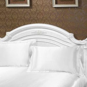 Hjlian Parure De Lit En Satin De Soie Imitation Couleur Unie, Drap-Housse Et Taie D'oreiller (King) - Neuf