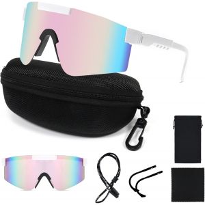 Lunette De Soleil Sport Polaris&eacute;e Lunette Velo Homme Femmes Uv400 Protection Lunette De Vitesse R&eacute;glable Lunette De Cyclisme Pour Cyclisme Course &Agrave; Pied Ski Golf Moto[Z338] - Neuf