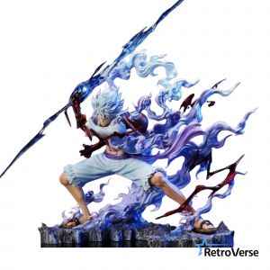 Figurine One Piece Luffy Gear 5 Statue Pvc 25 Cm Collection Anime - Neuf