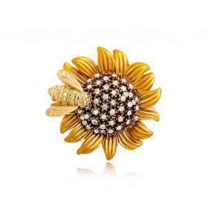 Bijoux Fantaisie Broche Fleur Pour Les Femmes - Vintage Broche Cristal Broche, Mode, Design Floral, &Eacute;l&eacute;gant Accessoire - Neuf