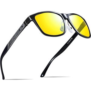 Homme Lunettes De Soleil Polarisées Al-Mg Métal Cadre Super Léger Uv400 Cat 3 Ce - Neuf