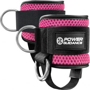 Chevillères Poulies Gym,Poignée Cheville Poulie,Ankle Straps Pour Machine À Câble,Professionnel Pour Entraînement Des Glutines,Extensions De Jambes-Sangle Réglable Avec Anneaux.[K502] - Neuf