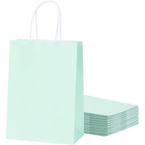 30Pcs Sac Papier Cadeau Petit Format avec Poignées,Pochette Cadeaux Papier Kraft Jaune,Pochette Cadeau Anniversaire Enfant, Sachet Bonbon Coloré pour Halloween,Anniversaire,Noël,Party,Mariage - Neuf