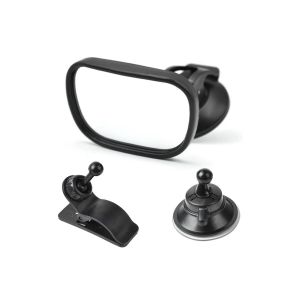 R&eacute;troviseur int&eacute;rieur r&eacute;glable pour voiture avec verre acrylique incassable et double option d'installation - Neuf