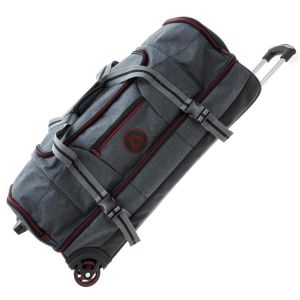 PROMOTION ! Sac de voyage Trolley 'Davidt's' gris chin&eacute; (4 compartiments) - 76x37x33. 5 cm - Neuf