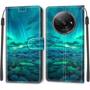 Kal-Coque Pour Xiaomi Redmi A3 / A3x, Étui Avec [Fentes Pour Cartes] [Magnétique] Pochette Protection Étui Housse En Cuir Compatible Xiaomi Redmi A3 / A3x - Neuf