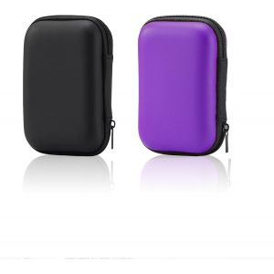 Mdy-2 Pcs Jeux De Carte Boite Rangement Carte Pour Uno, Petite Boite De Rangement Pour Jeux De Cartes, Lecteur Mp4 Etui,Boitier Disque Dur Externe(Noir Et Violet) - Neuf
