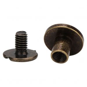 Lot de 30 rivets tubulaires en laiton et cuir de 5 mm/6 mm/8 mm (n¡ã 11) - Neuf