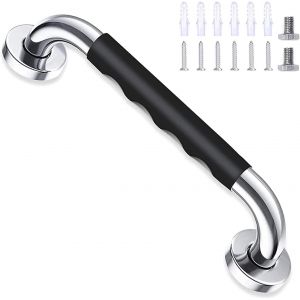 Barre d'appui murale antidérapante en acier inoxydable pour baignoire, noire, 30 cm, pour salle de bain, WC, pour enfants et personnes âgées - Neuf