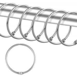 Anneau de rideau de douche 24 pièces,crochet de rideau de douche antirouille pour salle de bain,douche décorative ronde C - Neuf
