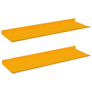 vidaXL &Eacute;tag&egrave;re Murale 2 pcs Jaune moutarde 60 x 18 x 2,5 cm - Neuf