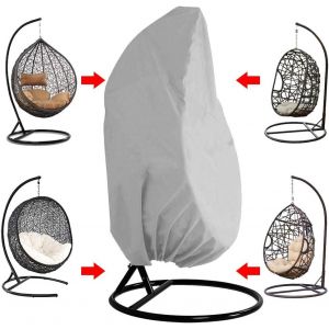 Fauteuil suspendu Couverture,Fauteuil Suspendu Couverture,Fauteuil Suspendu Capot de Protection,Fauteuil Suspendu Couverture,coupe-Vent, Anti-UV, robuste Tissu d'Oxford 190*115cm (Gris) - Neuf