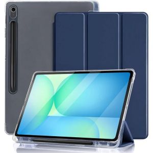 Coque Pour Samsung Galaxy Tab S9 (11 Pouces) Avec Porte-Stylet, Protection Antichoc Renforc&eacute; - Bleu Marine - Neuf