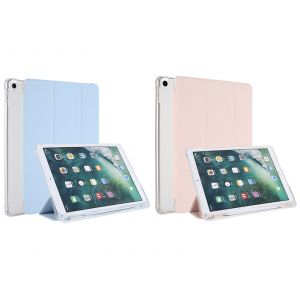 &Eacute;tui pour iPad 10,2 pouces avec porte-crayon - Bleu et rose - Neuf