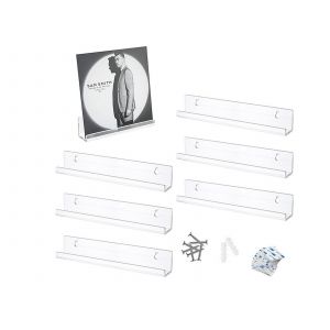 &Eacute;tag&egrave;re murale transparente en acrylique pour disques vinyle 30 cm (12 pouces) - Lot de 6 - Neuf