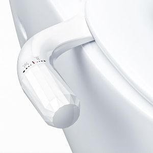 Bidet Toilette WC,Pulvérisateur Bidet non électrique bidet portable Bidet de gauche ultra-mince pour toilette Avec Pression d'eau Réglable Double Buses Rétractables Autonettoyantes Bidet Kit - Neuf