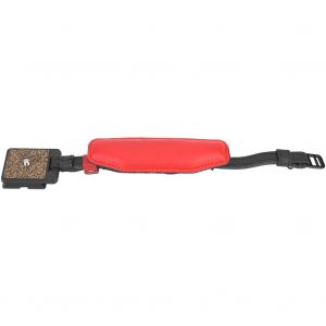 Dragonne en cuir avec plaque de fixation rapide pour appareil photo numerique reflex (rouge) - Neuf
