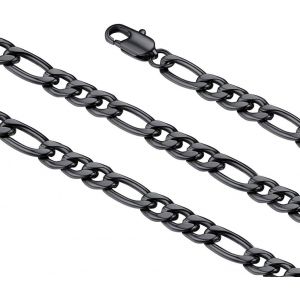 Kal-3mm/5mm/8mm Maille Figaro 3 En 1,Collier Or 40-80cm Chaine Figaro Homme Pour Pendentif, Chaine Collier Acier Inoxydable Pour Homme Lui - Neuf