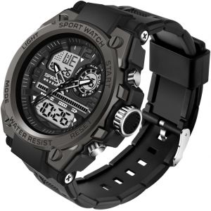 Montre Homme Montre Digital Sport Homme M Ilitaire &Eacute;tanche,Grand &Eacute;cran Analogique Digital Montre Avec Alarme,Led,Chronom&egrave;tre,Carillon Horaire,Montres Bracelets Multifonctions.[J191] - Neuf