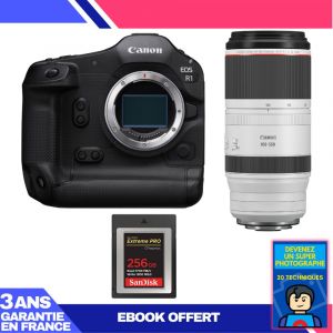 Boitier Canon EOS R1 + RF 100-500mm f/4.5-7.1 L IS USM + 1 SanDisk 256GB Extreme PRO CFexpress Type B + Ebook 'Devenez Un Super Photographe - Neuf