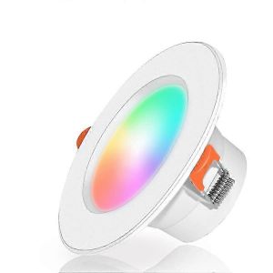 Lot De 4 Spots Encastr&eacute;s Intelligents Bluetooth Pour Plafond, Led 10 W &Agrave; Intensit&eacute; Variable, Compatibles Alexa, Rgbcw+Cct, Contr&ocirc;le Bluetooth. - Neuf