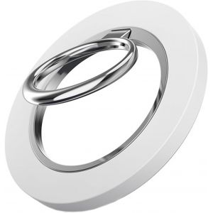 ChicSlick-Anneau Anneau Support Telephone, Anneau Magnetique Anneau De Support Pour T&eacute;l&eacute;phone Portable, 360&deg; Rotation Support Telephone Pour Iphone 16 15 14 13 12 Pro (Blanc)[X419] - Neuf