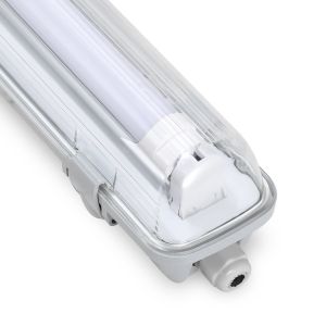 20X R&eacute;glette LED &Eacute;tanche Lampe LED pour pi&egrave;ces humides Lampe ovale pour ext&eacute;rieur 150cm 1 x 24W blanc froid - Neuf