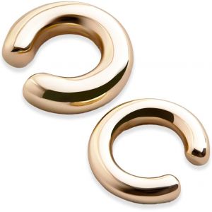 Kal-1 Paires Chunky Ear Cuff Boucles D'oreilles, Boucles D'oreilles En Or Pour Femmes Or Non Piercing Hypoallerg&eacute;nique Faux Piercing Filles Boucles D'oreilles En Acier Inoxydable Bijoux Cadeau - Neuf