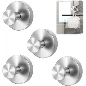 Lot De 4 Porte-Serviettes Sans Per&ccedil;age - En Acier Inoxydable - Extra Solides - &Eacute;tanche - Pour Salle De Bain,Cuisine - Neuf