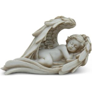 Nouvelhorizonstore-Ange D&iquest;&iquest;Coratif &iquest;&iquest;L&iquest;&iquest;Gant Pour L'int&iquest;&iquest;Rieur Et L'ext&iquest;&iquest;Rieur - Figurine D'ange Gardien De 15 Cm En Marbre-R&iquest;&iquest;Sine - D&iquest;&iquest;Coration Ange Avec Ailes Comme Statue Sur La Tombe Ou Le Patron De Pr - Neuf