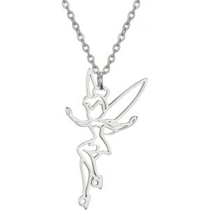 Princesse Wendy Tinkerbell Pendentif Collier F&eacute;e Pixie Ange &Agrave; La Mode Danseur Magique Exqu Ballet Choker Bijoux Conte De F&eacute;e Citation Filles Femmes Ados[X1528] - Neuf